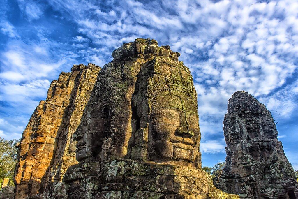 Enigmatic smiling faces of Bayon Temple, Angkor
