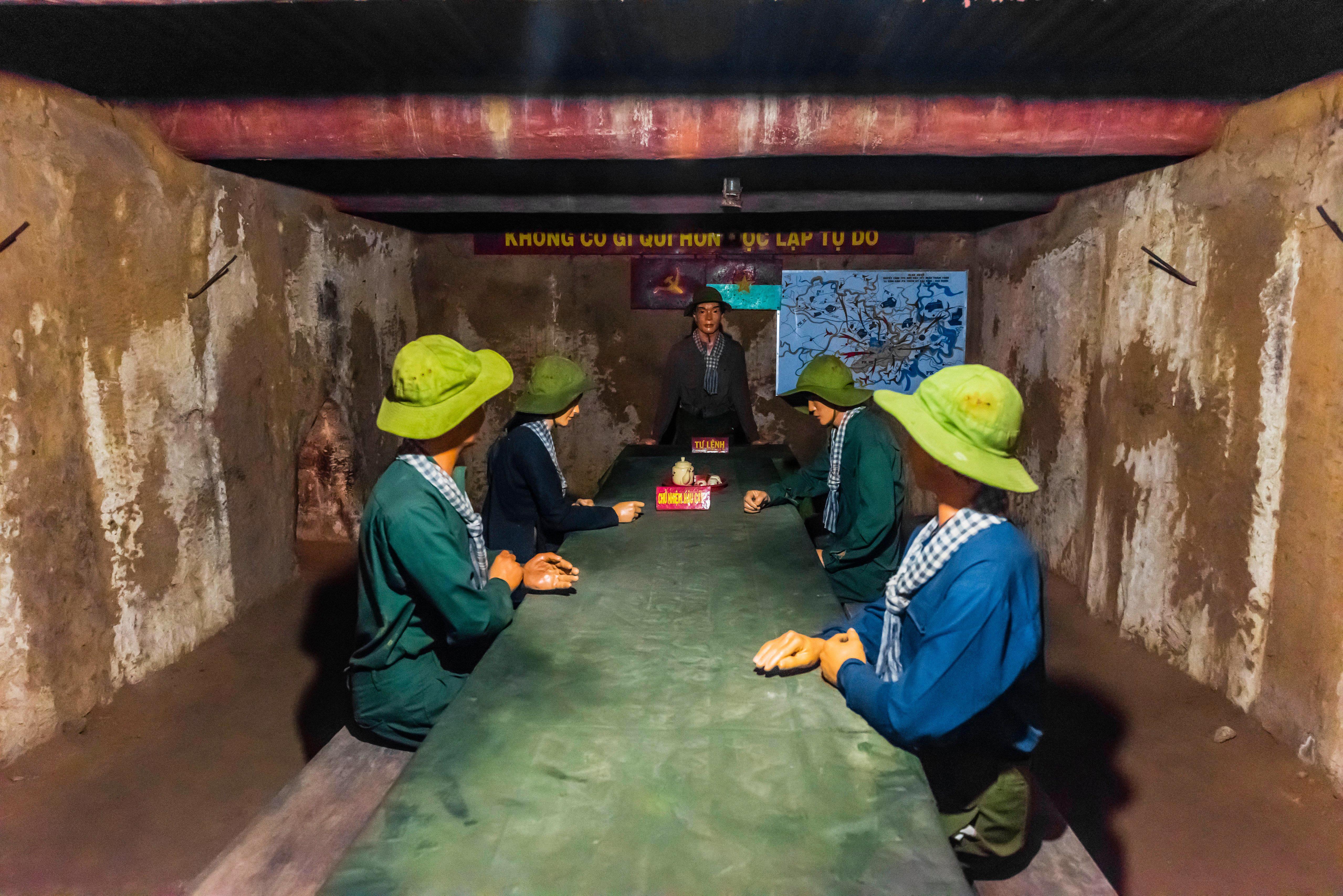 A meeting room in the Cu Chi tunnels (Alamy)