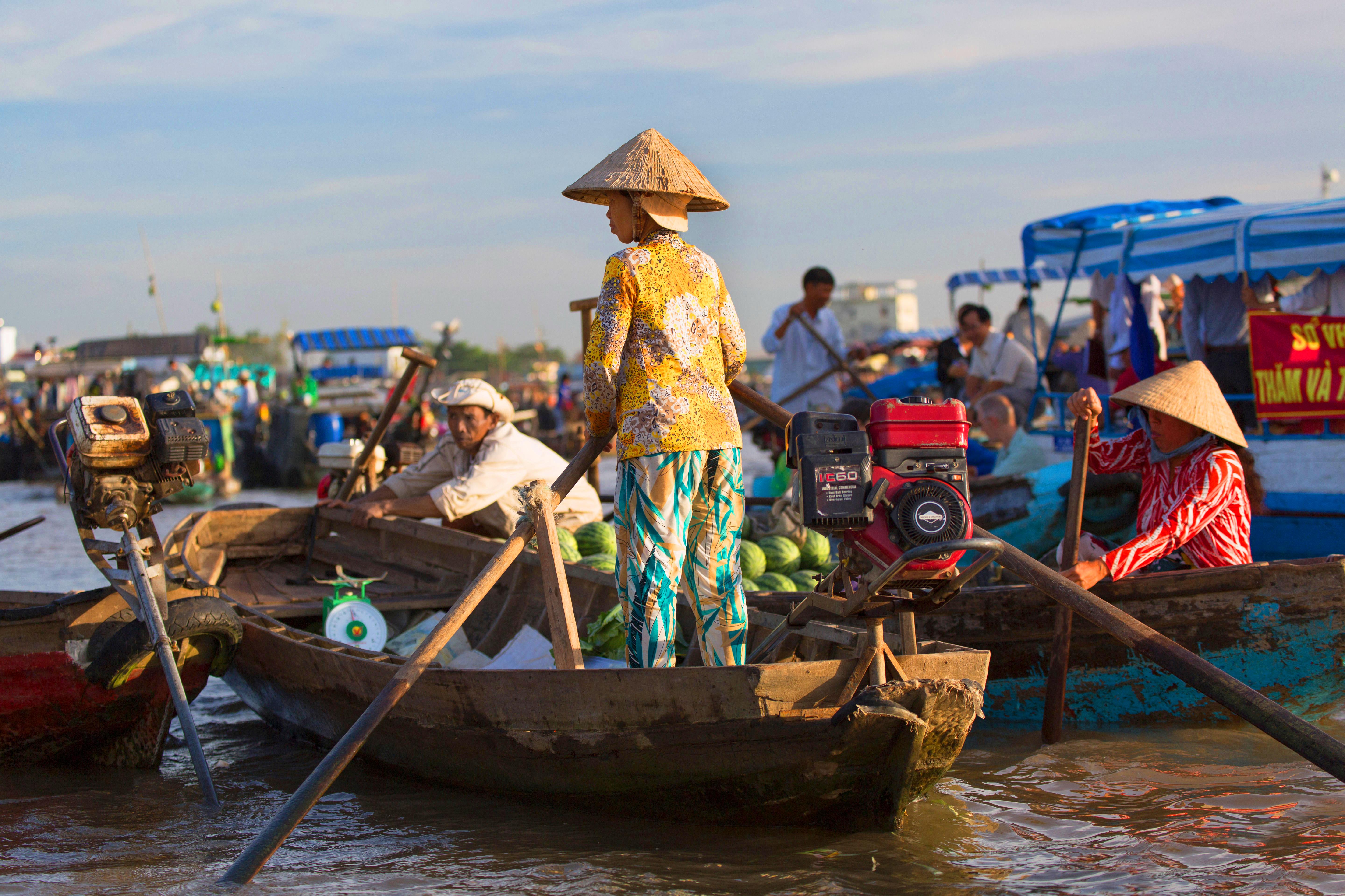 Cai Rang floating market at Can Tho on the Mekong (Alamy)