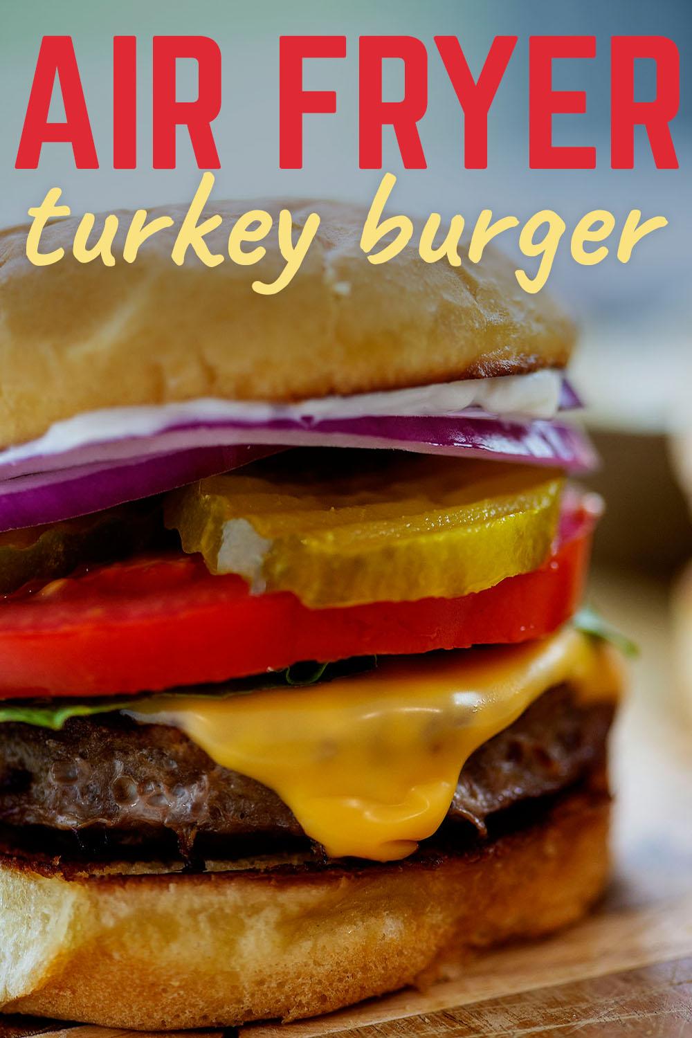 Close up of a turkey burger.