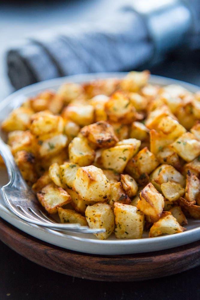 breakfast potatoes on a plate