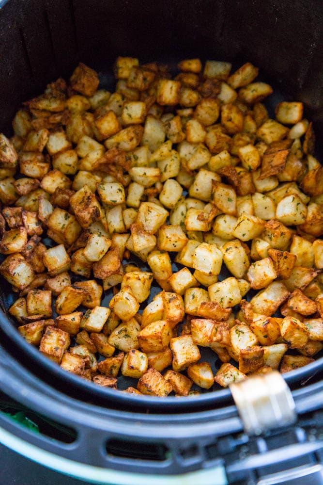 cooked potatoes in the air fryer