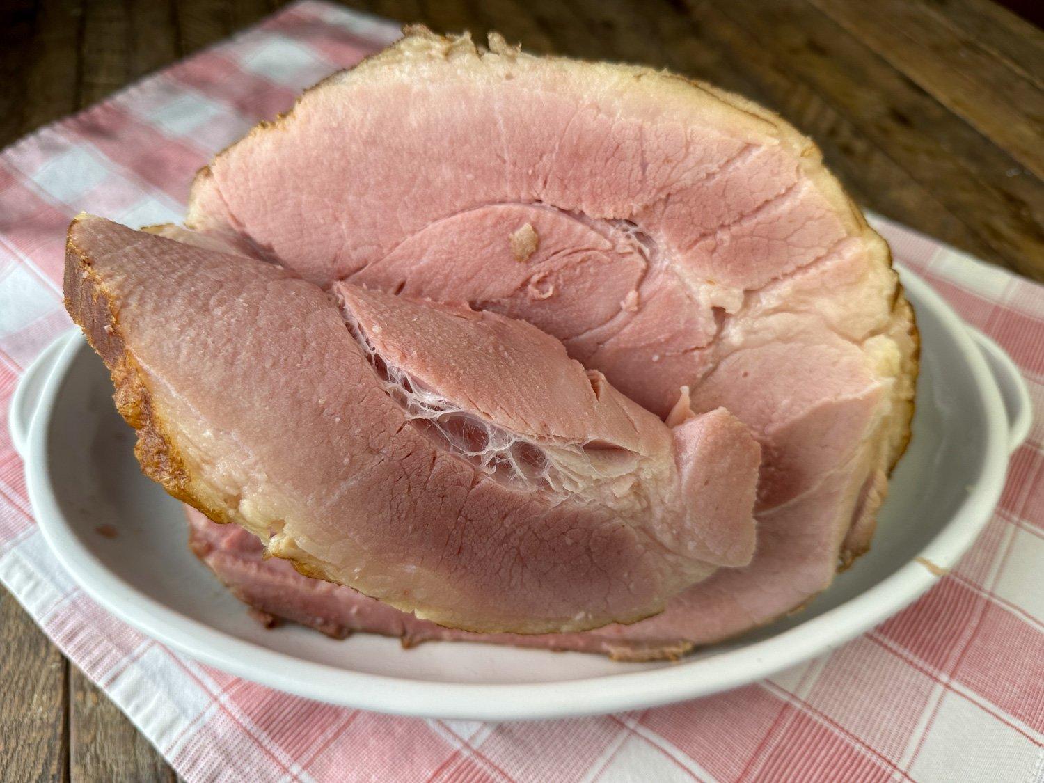 Ham in a roaster