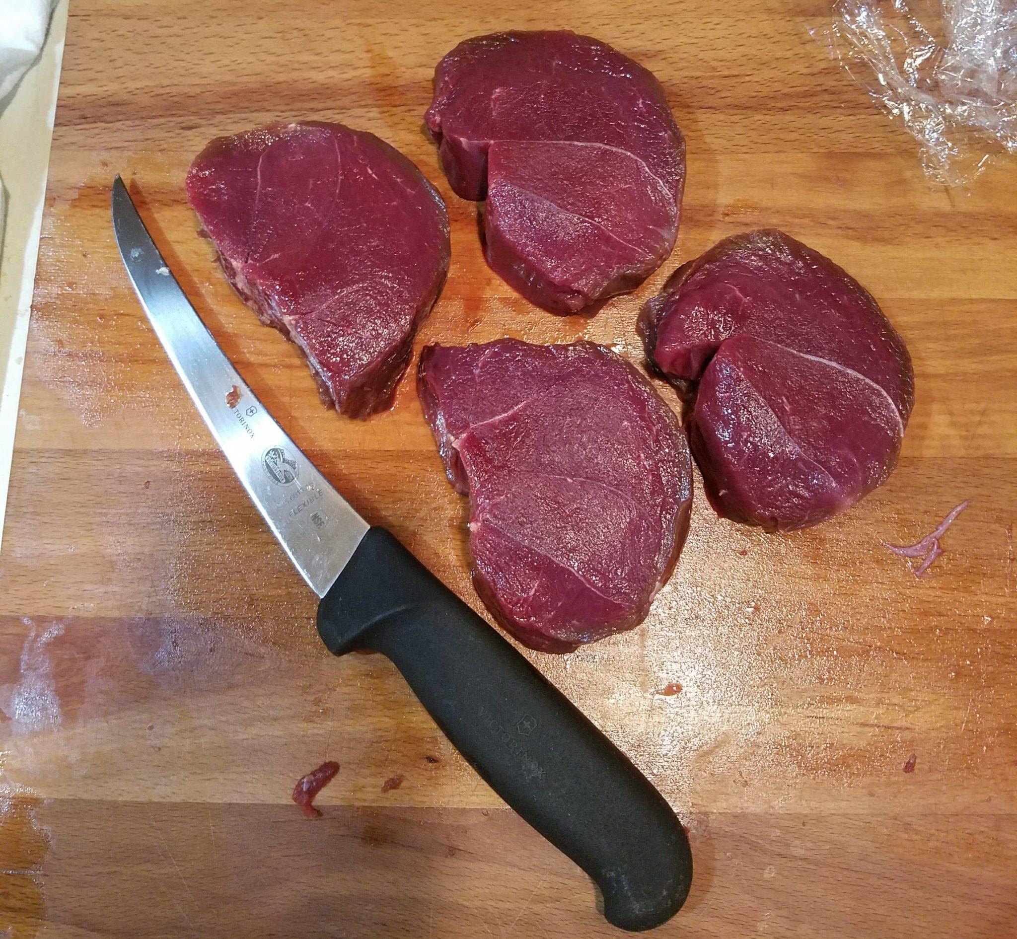 cooked antelope steak
