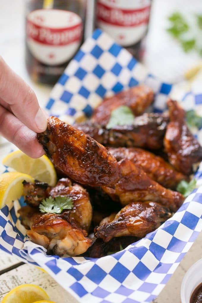Caramelized baked chicken wings