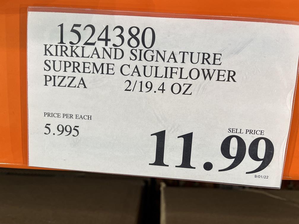 Price of Kirkland Supreme Cauliflower Pizza