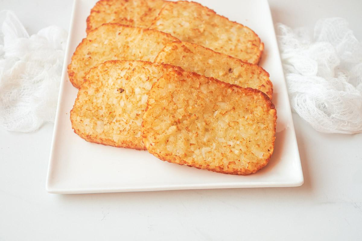 the completed frozen hash browns in oven recipe