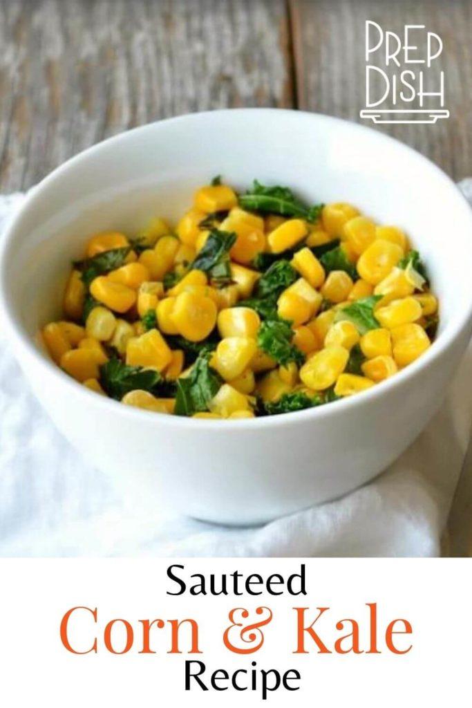 Herbed Corn and Kale Healthy Side Dish Pin