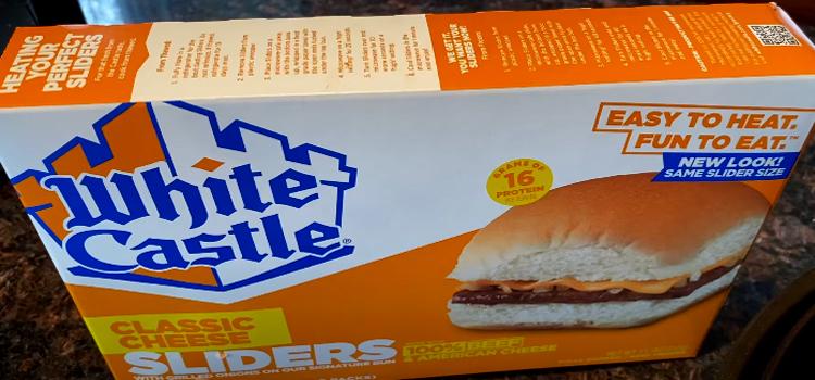 Frozen White Castle Burgers in a box