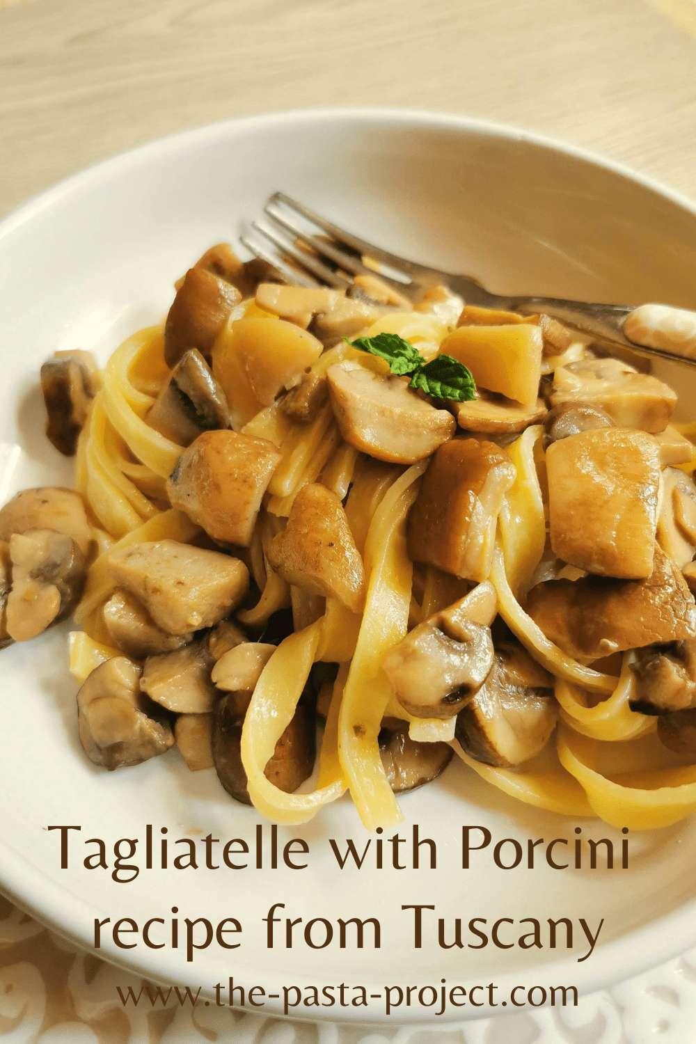 tagliatelle with porcini mushrooms