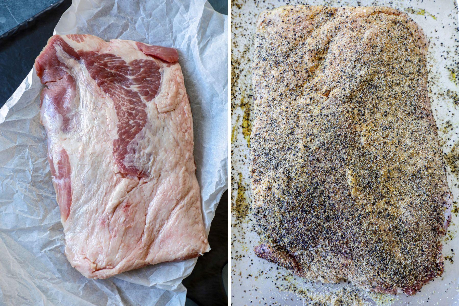 How to prepare a smoked pork brisket for the grill