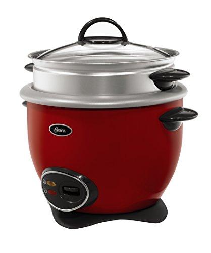 Oster CKSTRCMS14-R 7-Cup uncooked resulting in 14-Cup cooked Rice Cooker with Steam Tray, Red