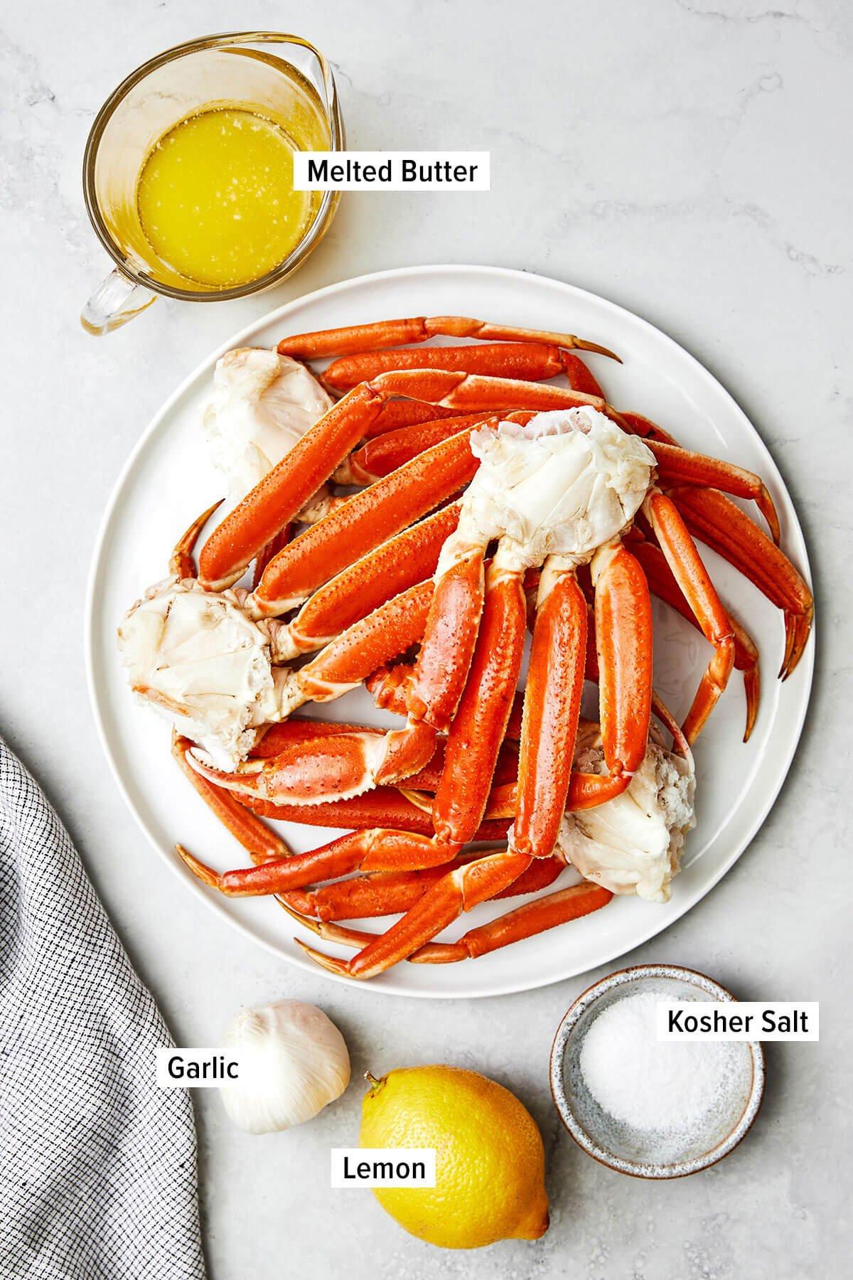 Ingredients for eating crab legs