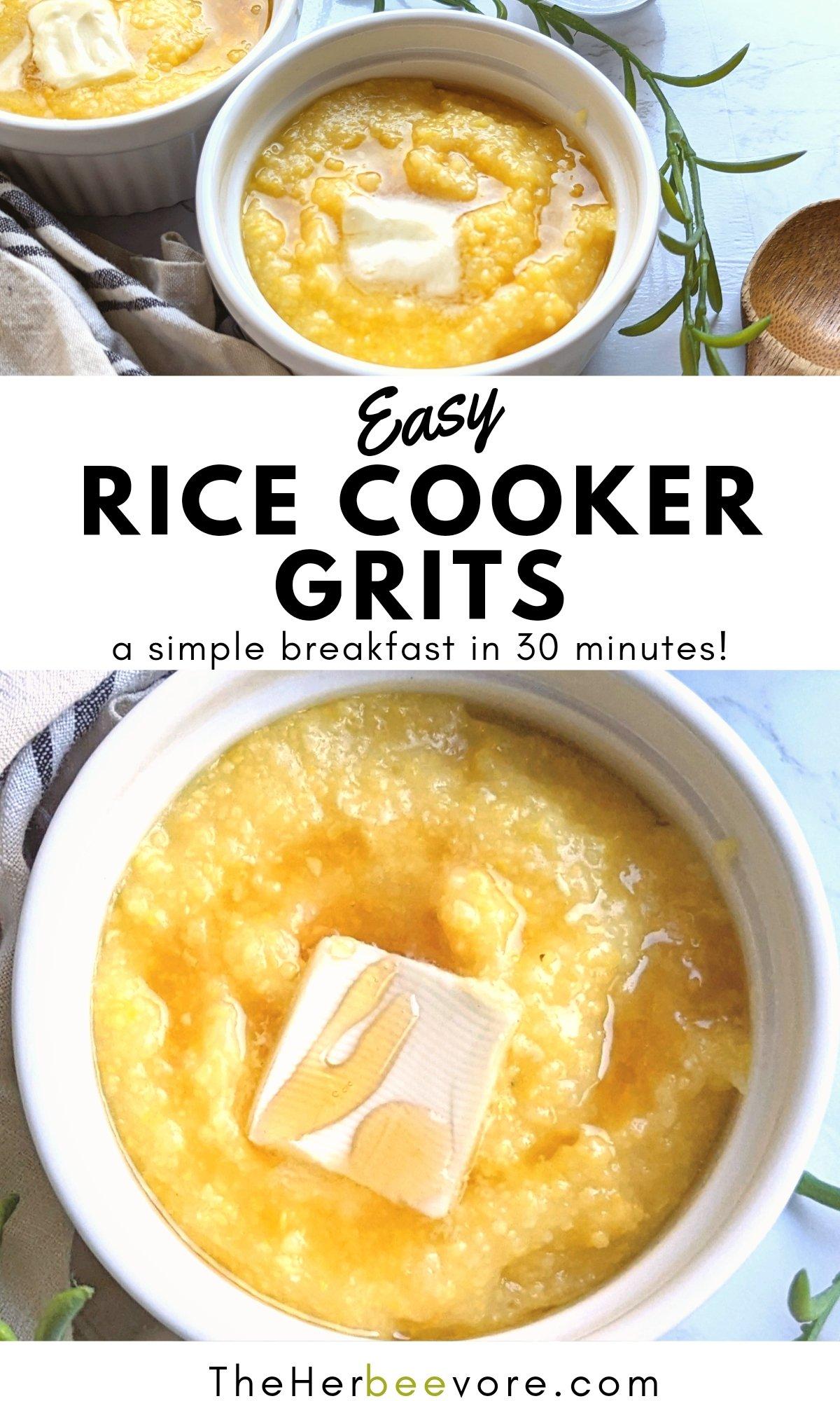 rice cooker grits recipe healthy gluten free breakfasts with corn meal rice cooker recipes