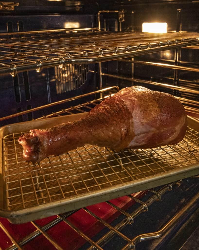 Baked turkey leg