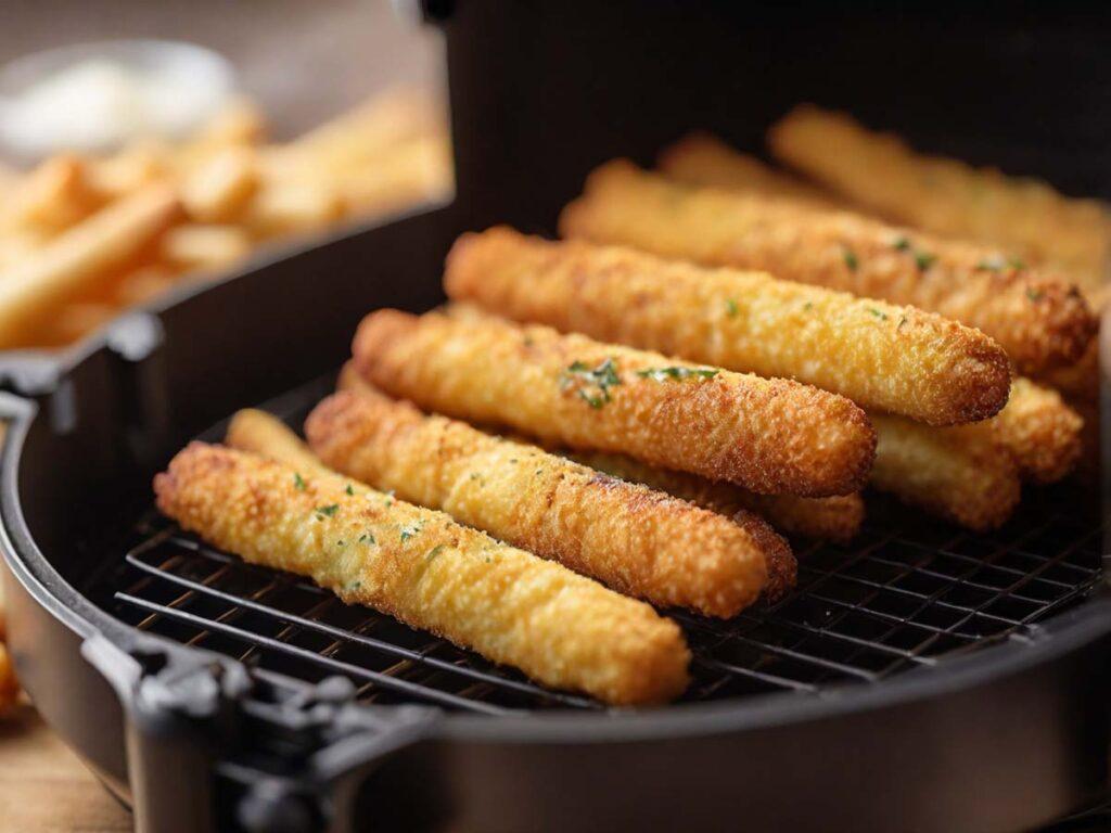 Bosco Sticks in an air fryer basket