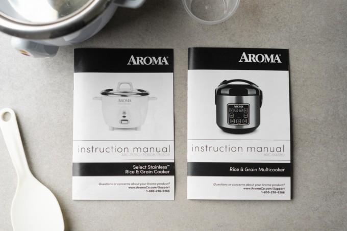 Aroma rice cooker manuals