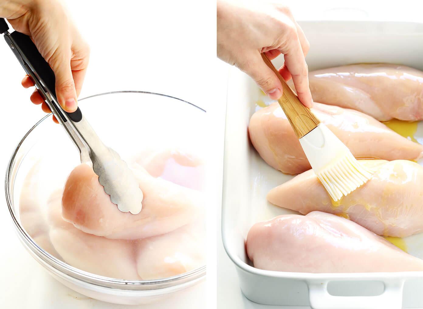 How to Brine Chicken to make Baked Chicken Breasts