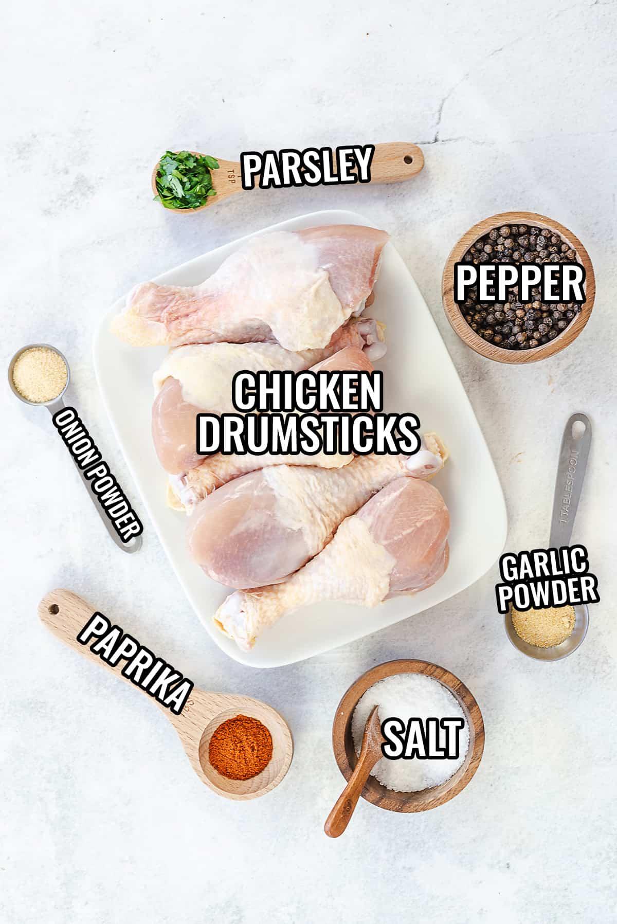 ingredients for baked chicken drumsticks