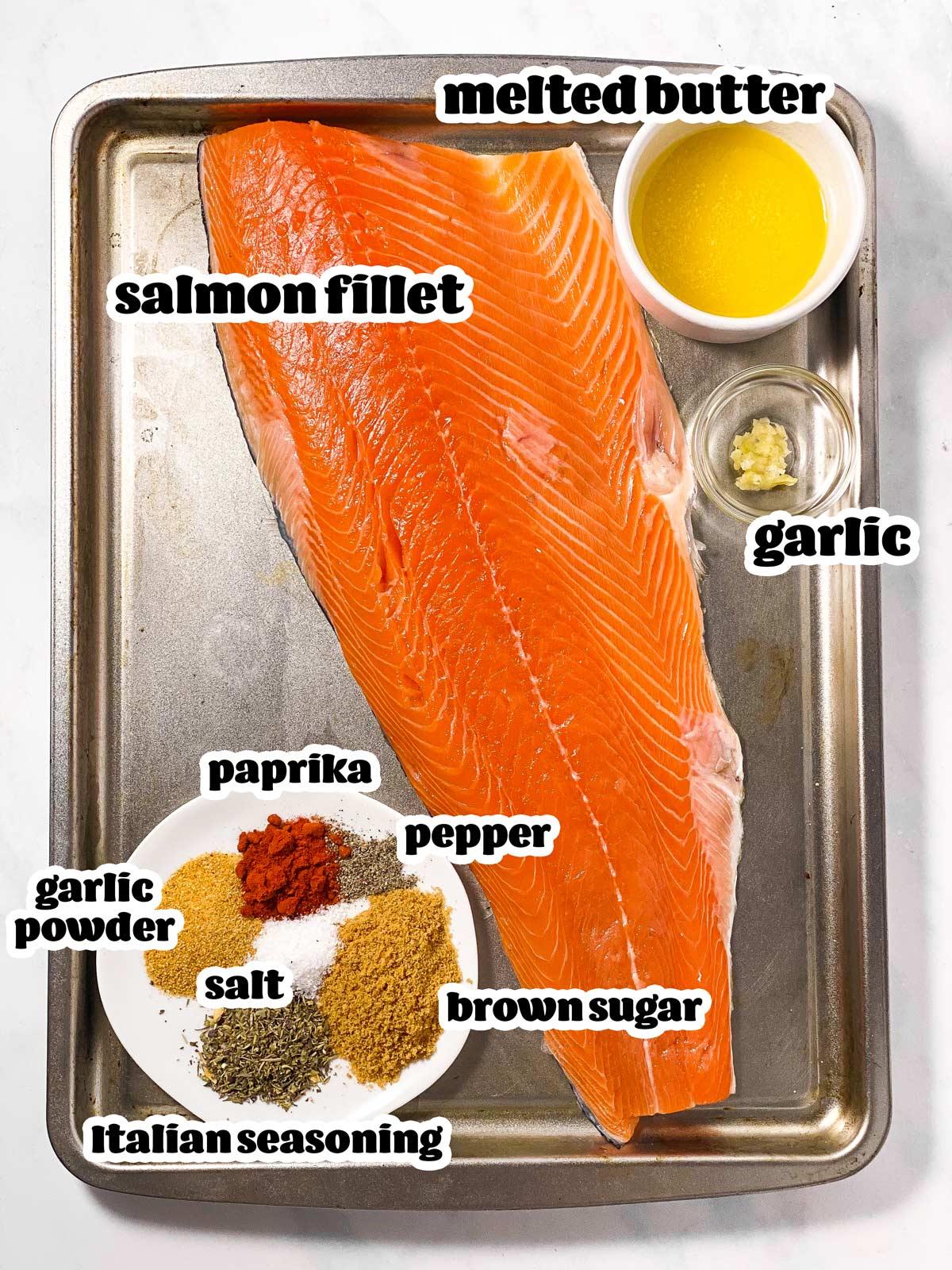 ingredients for oven baked salmon