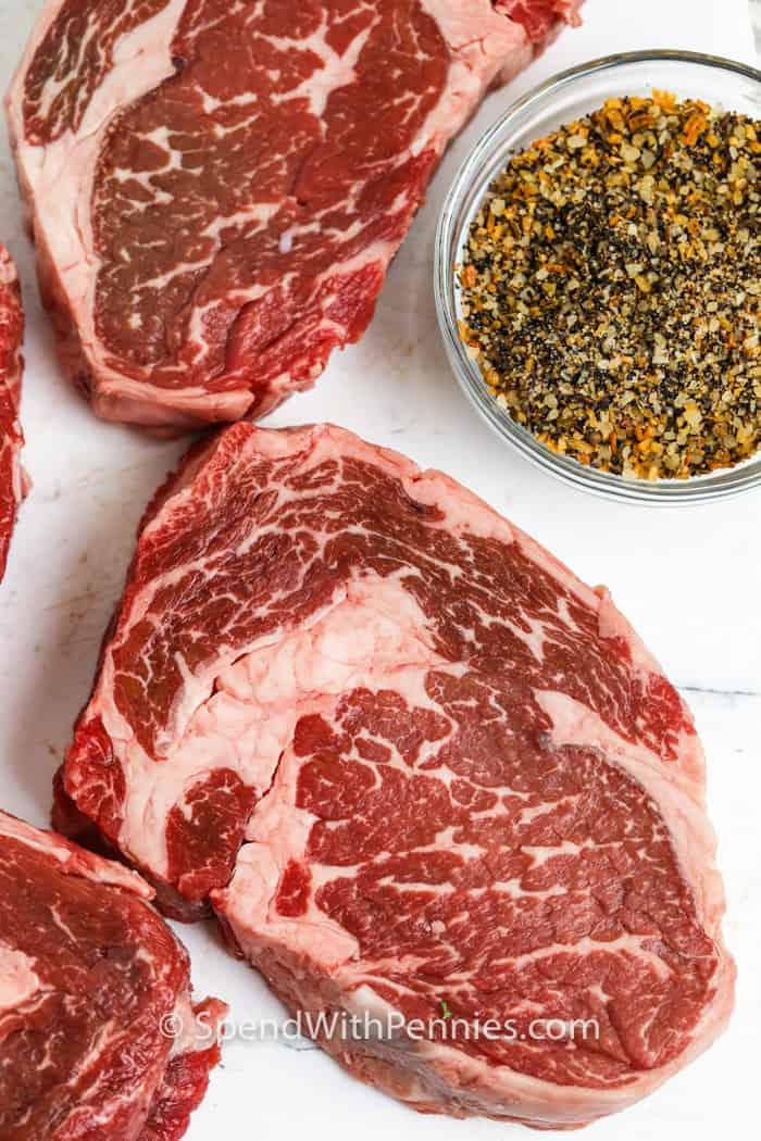 ingredients to show How to Cook a Perfect Ribeye Steak