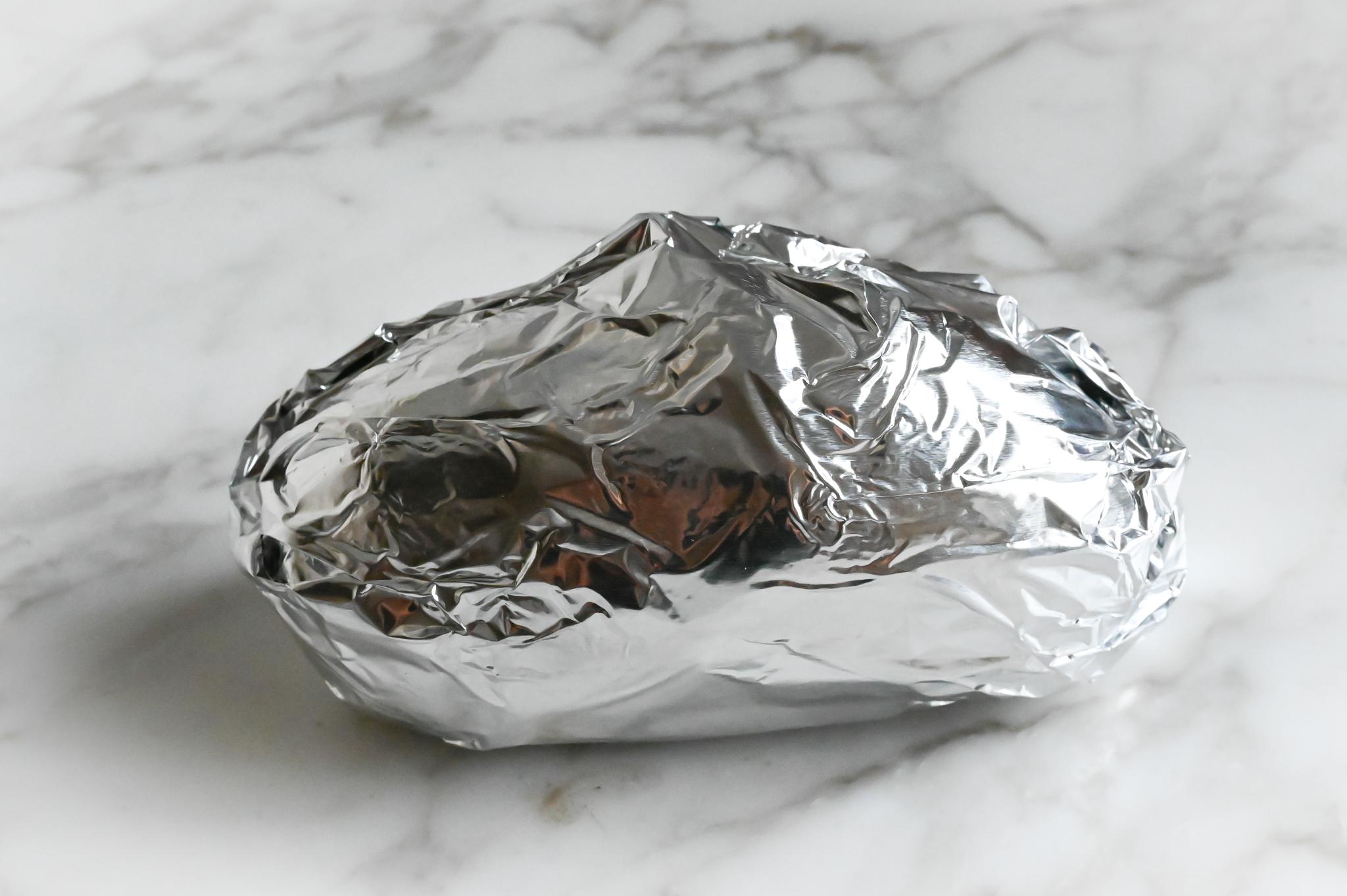 Potato wrapped in foil