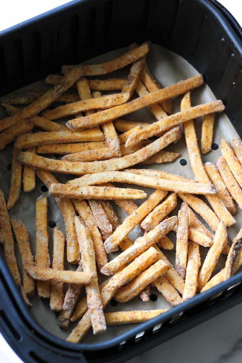raw Checkers frozen fries in air fryer