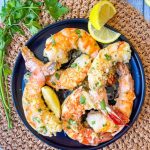 Easy Baked Colossal Shrimp with Lemon Garlic Butter Sauce