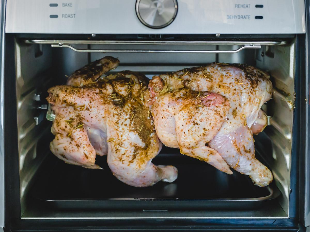 Whole roasted Cornish game hen recipe in the air fryer.