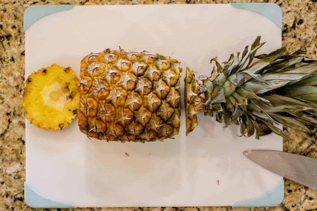pineapple with top and bottom removed