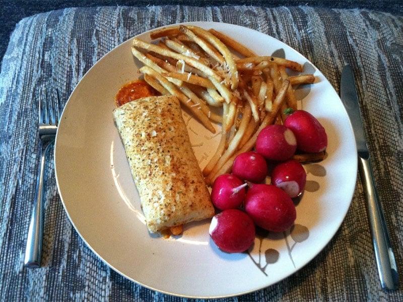 hot pocket with fries