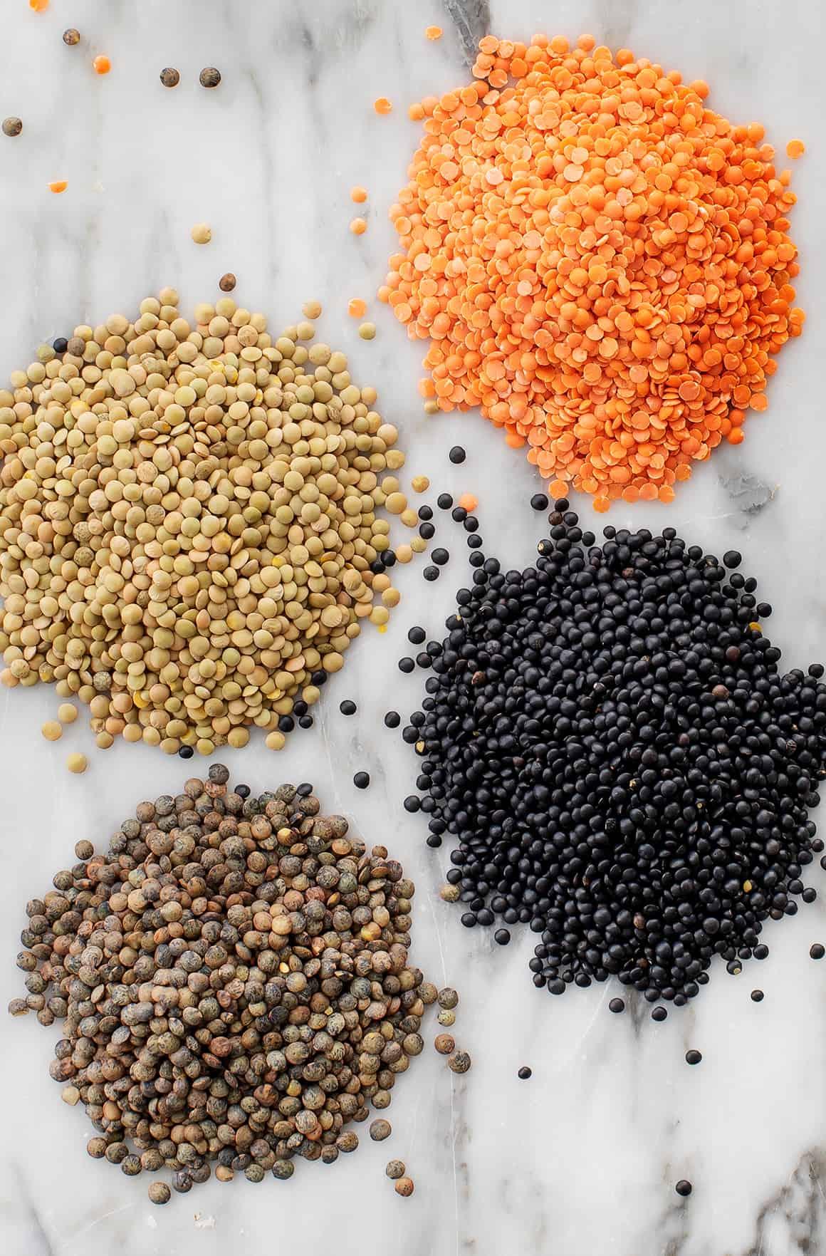 Types of lentils