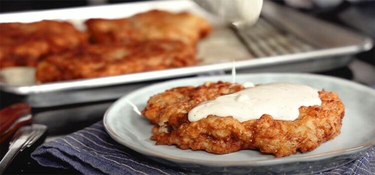 cooking Homemade Country Chicken Fried Steak