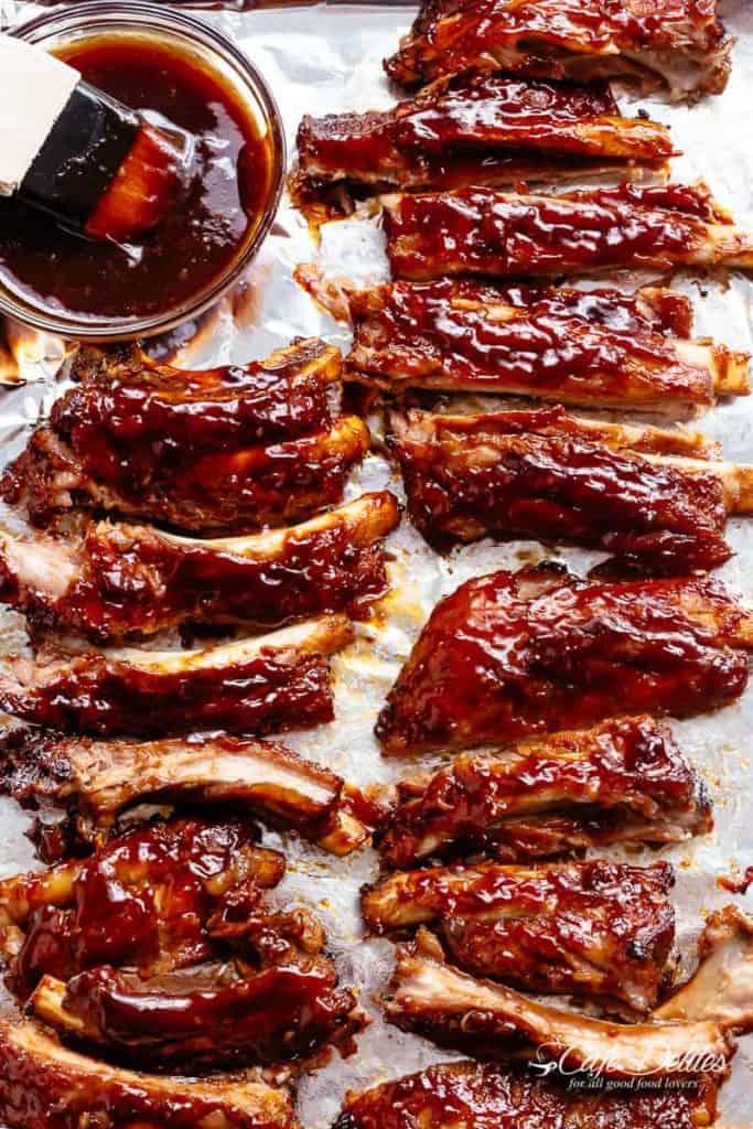 Slow cooker ribs slathered in the most delicious sticky barbecue sauce with a kick of garlic and optional heat! Juicy melt-in-your-mouth oven baked Barbecue Pork Ribs are fall-off-the-bone delicious! Double up on incredible flavor with an easy to make dry rub first, then coat them in a seasoned barbecue sauce mixture so addictive you won.
