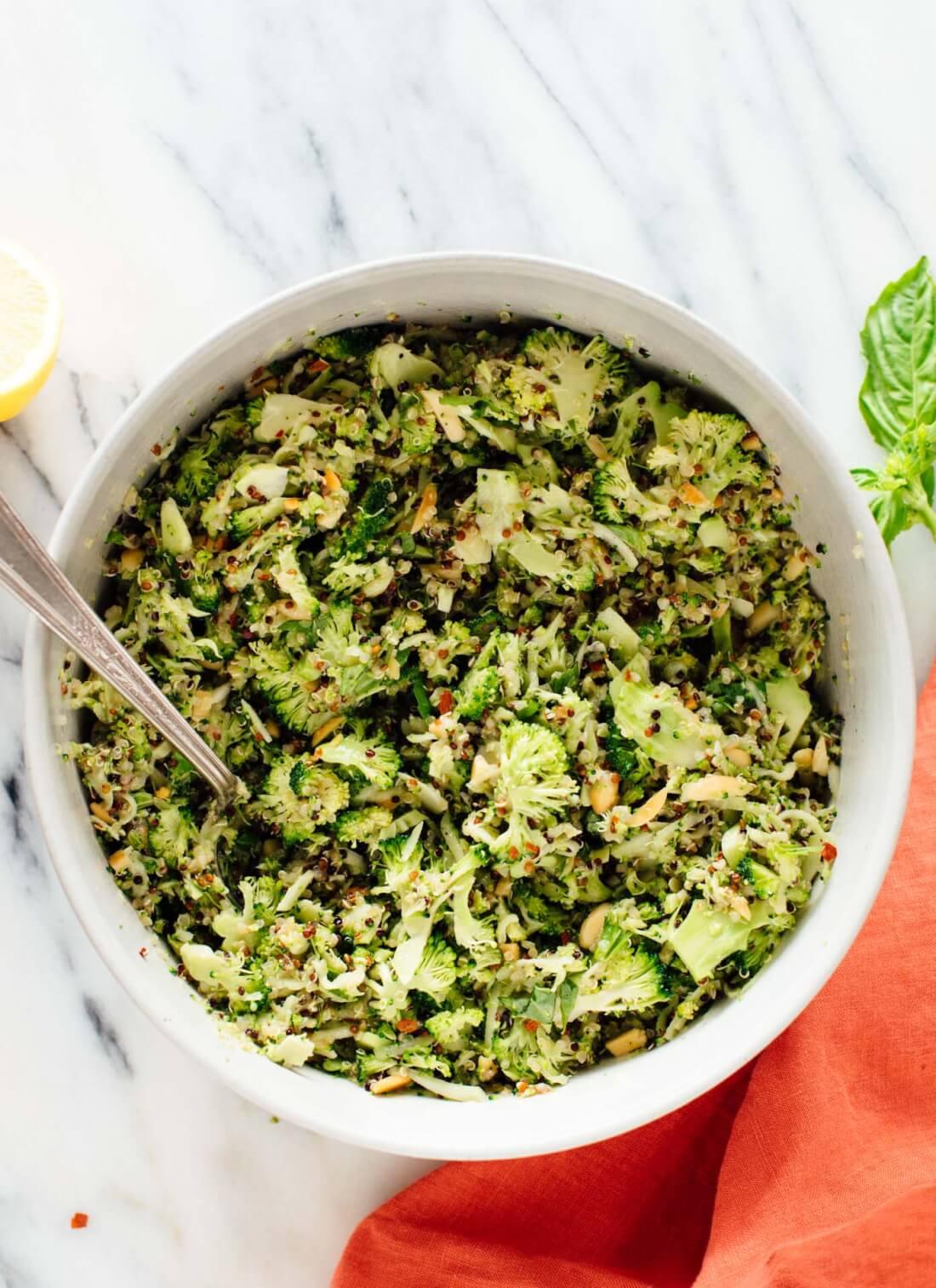 This mayo-free quinoa broccoli slaw recipe is a fun twist on an old classic! It