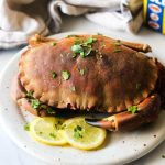 Steamed rock crab