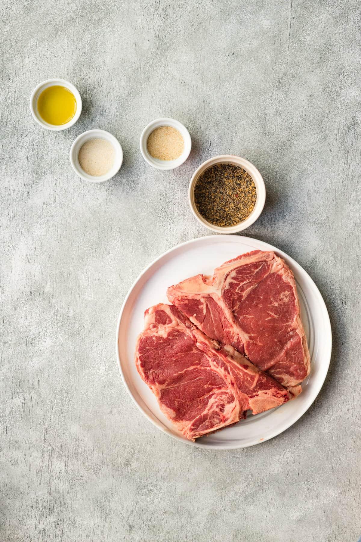 Ingredients for T-Bone Steak