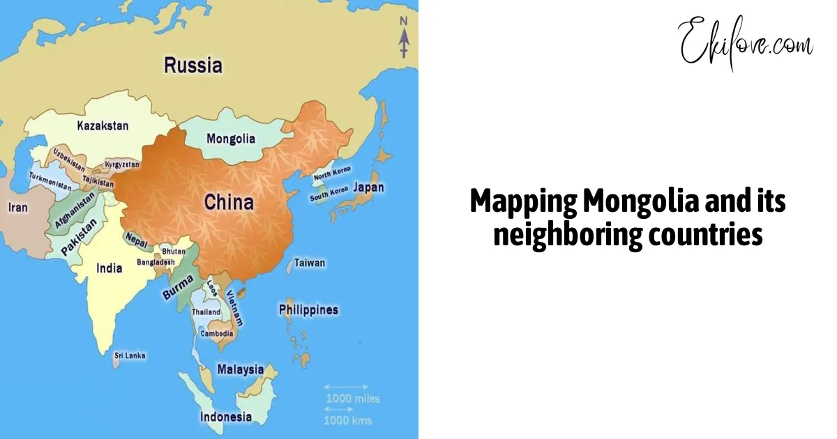 Mapping Mongolia and its neighboring countries